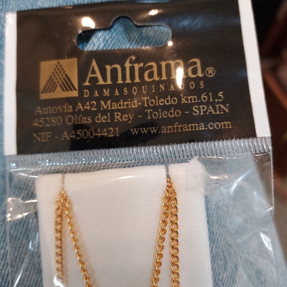 NWT Star of David necklace, made and purchased in Toledo Spain, 24k gold plated - Picture 3 of 5